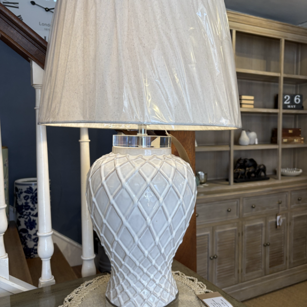 Diagonal pattern lamp | Hearnes Beaconsfield Interior Design Furniture ...